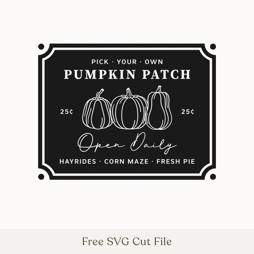 Pick Your Own Pumpkin Patch Sign