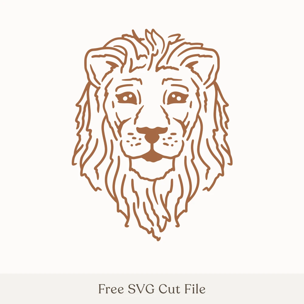 Lion Head Line Art