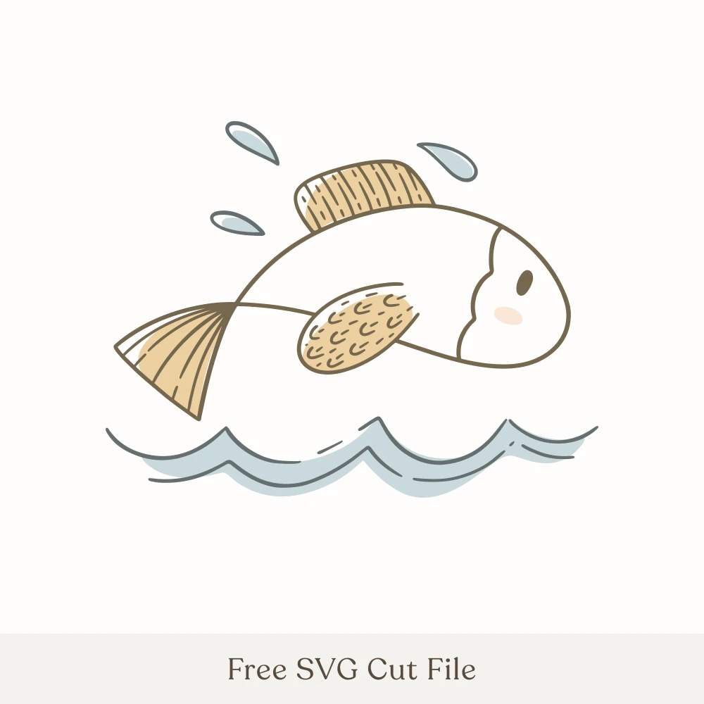 Swimming Fish Over Waves