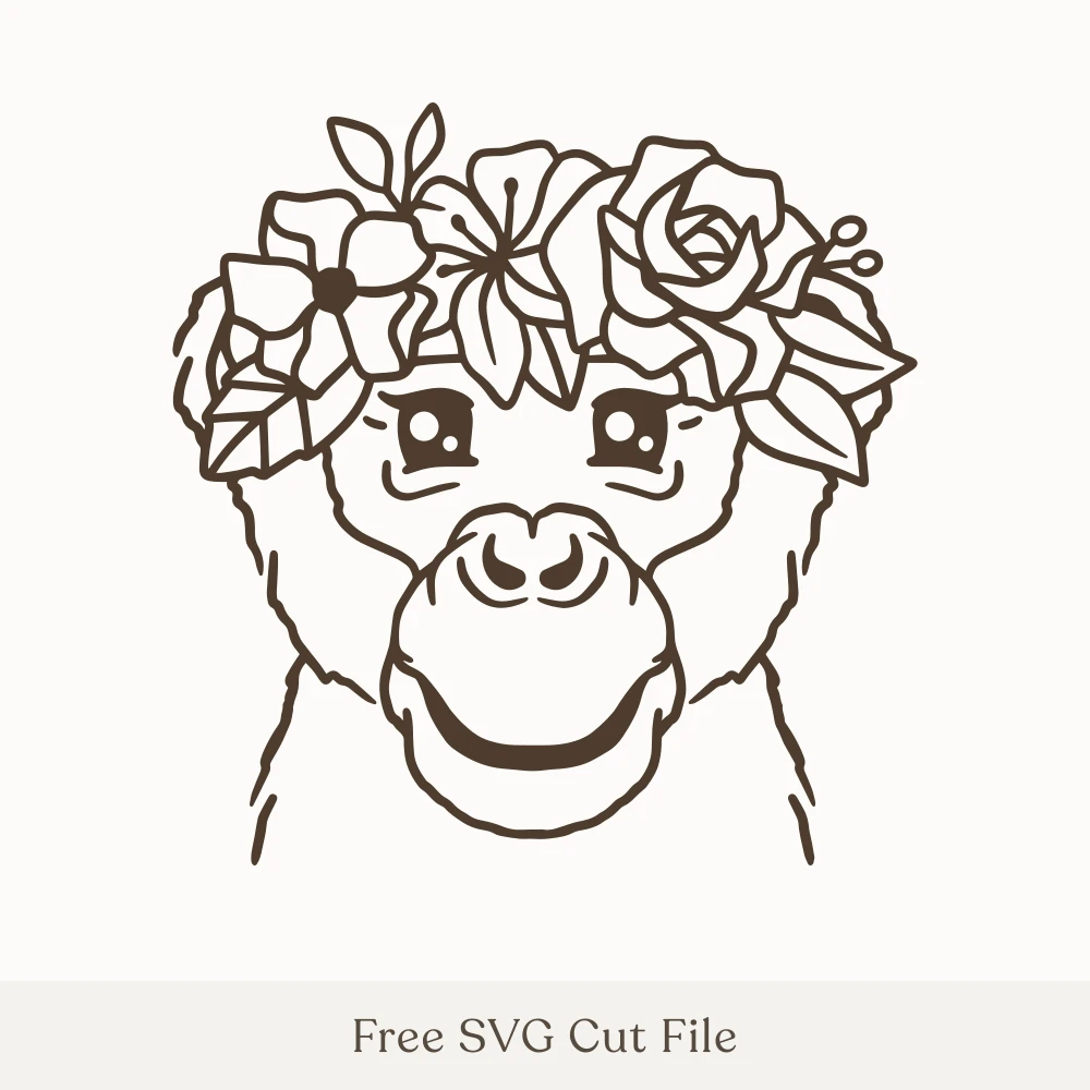 Monkey Face With Flower Crown