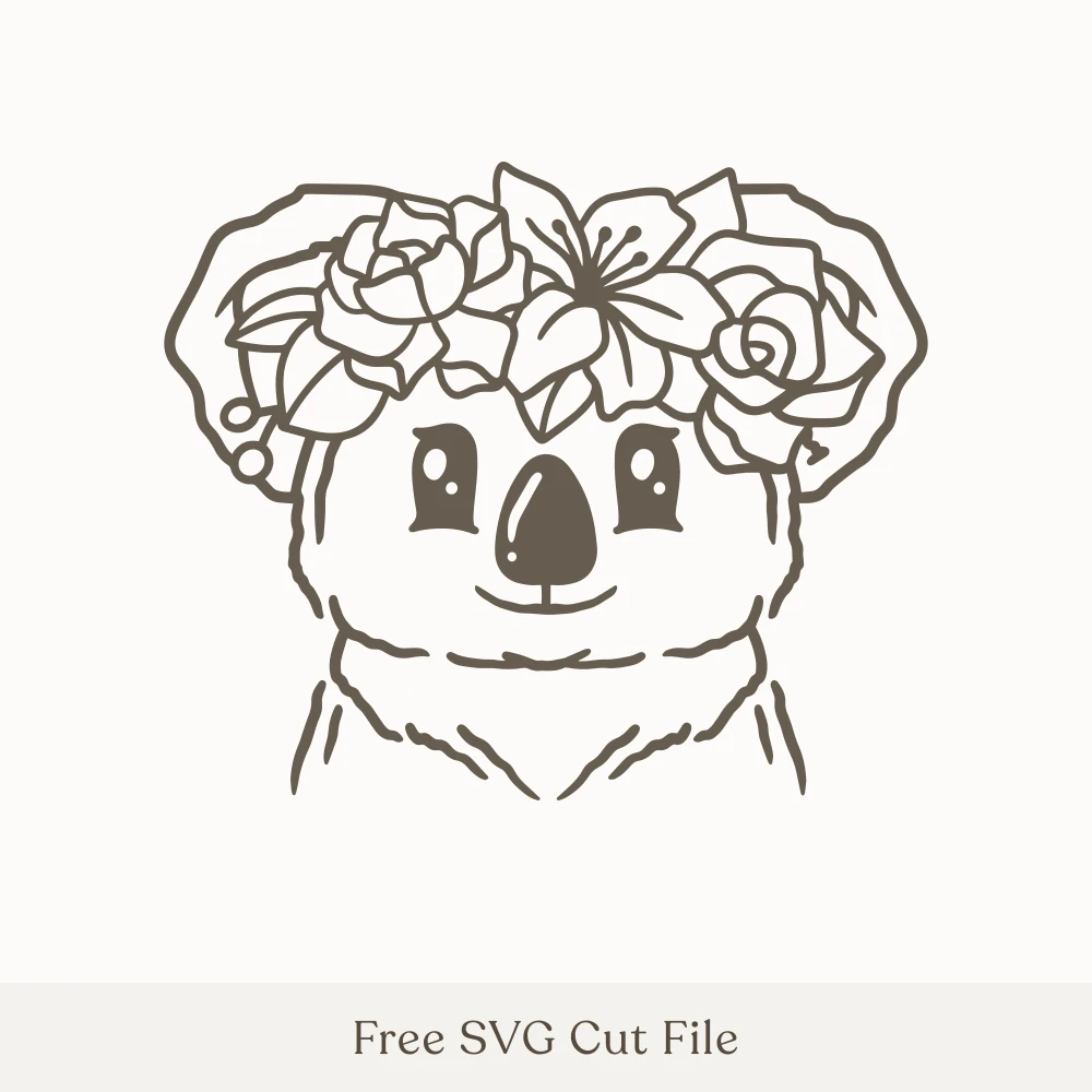 Koala With Flower Crown