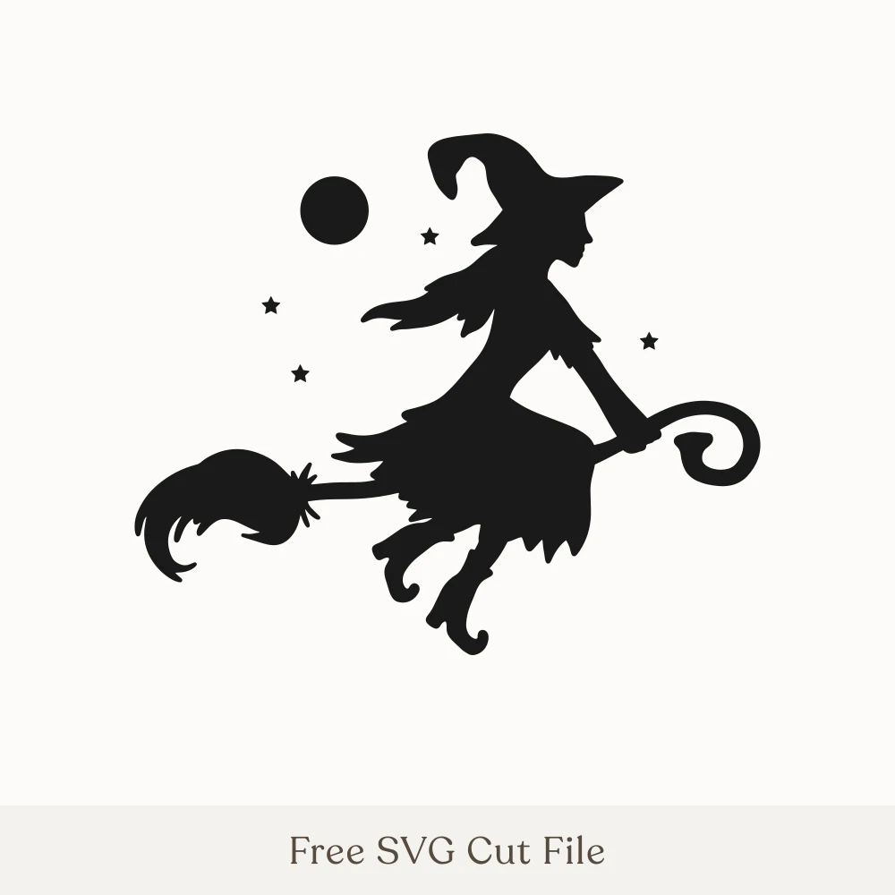 Witch Flying on a Broom
