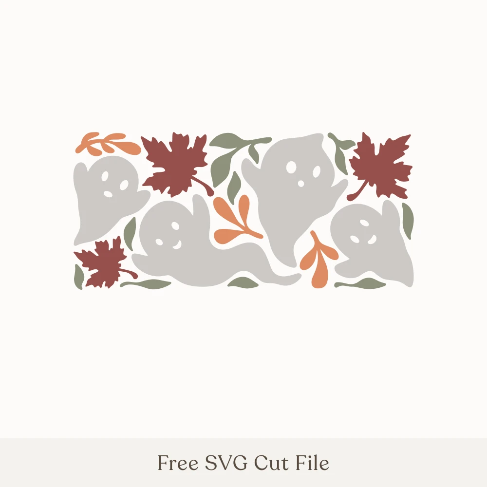 Fall Ghosts and Leaves Pattern