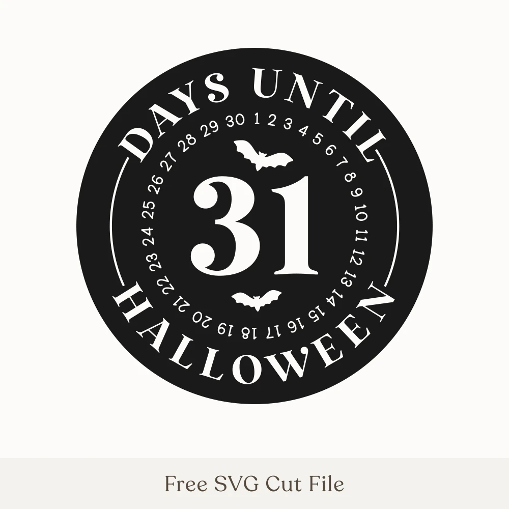 Days Until Halloween Countdown Sign