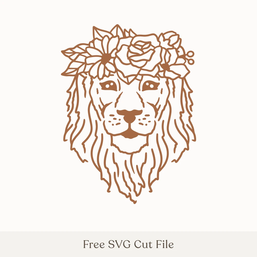 Lion With Flower Crown