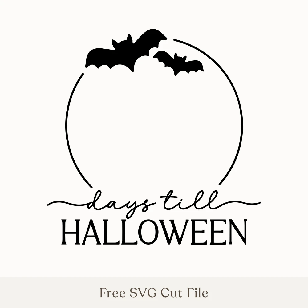 Days Till Halloween Countdown Circle