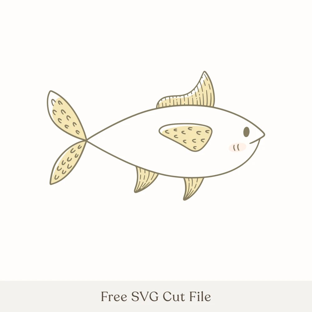 Doodle Fish With Patterned Fins