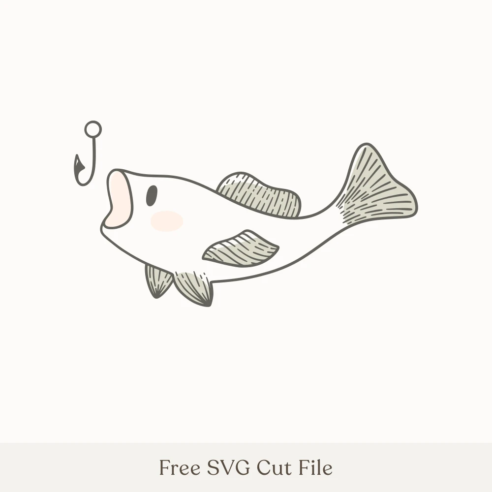 Doodle Fish With Fishing Hook