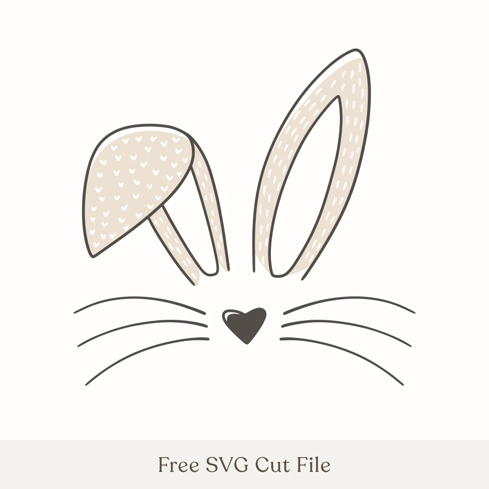 Bunny Ears With Heart Nose