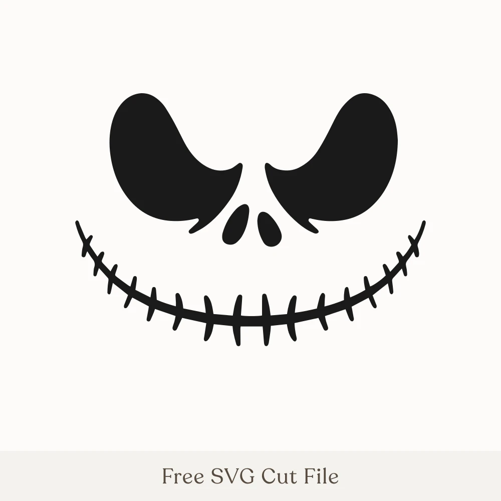 Scary Skeleton Face With Stitched Smile