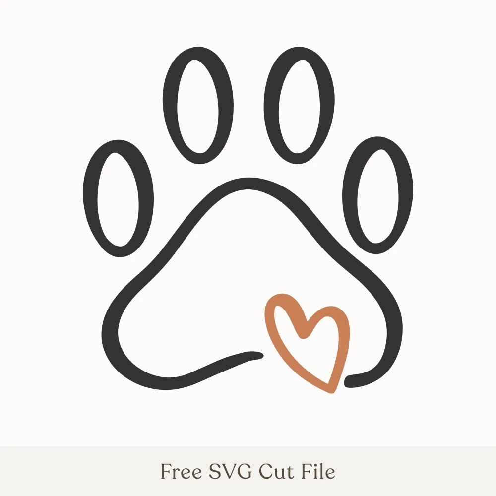 Paw Print With Heart