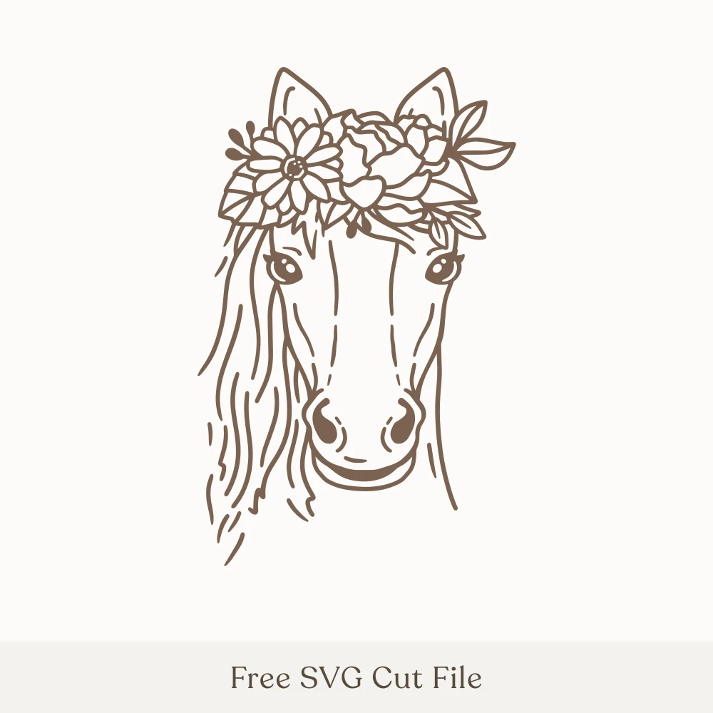 Horse With Flower Crown