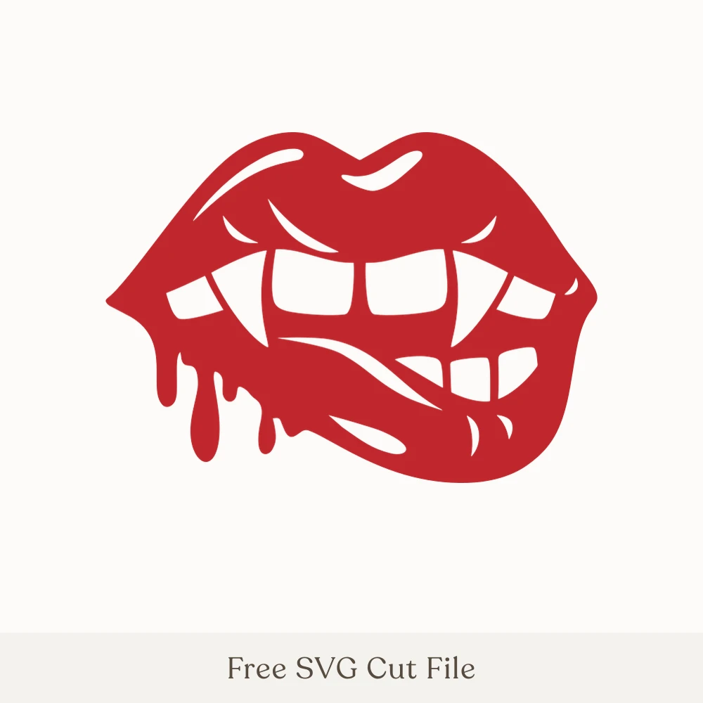Vampire Lips With Fangs