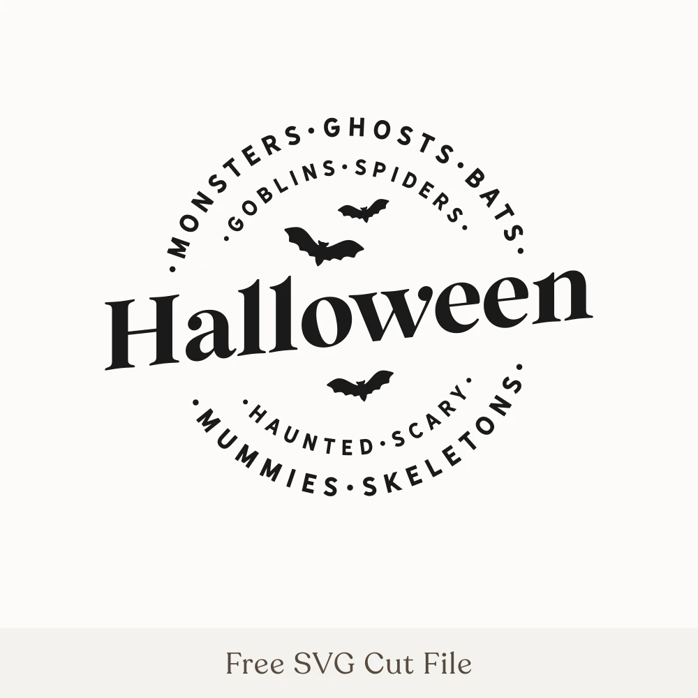 Halloween Monsters Ghosts Bats Badge
