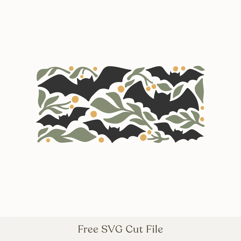 Boho Bats With Leaves and Berries