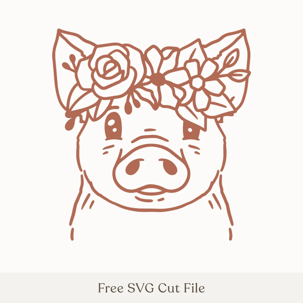 Pig Face With Flower Crown