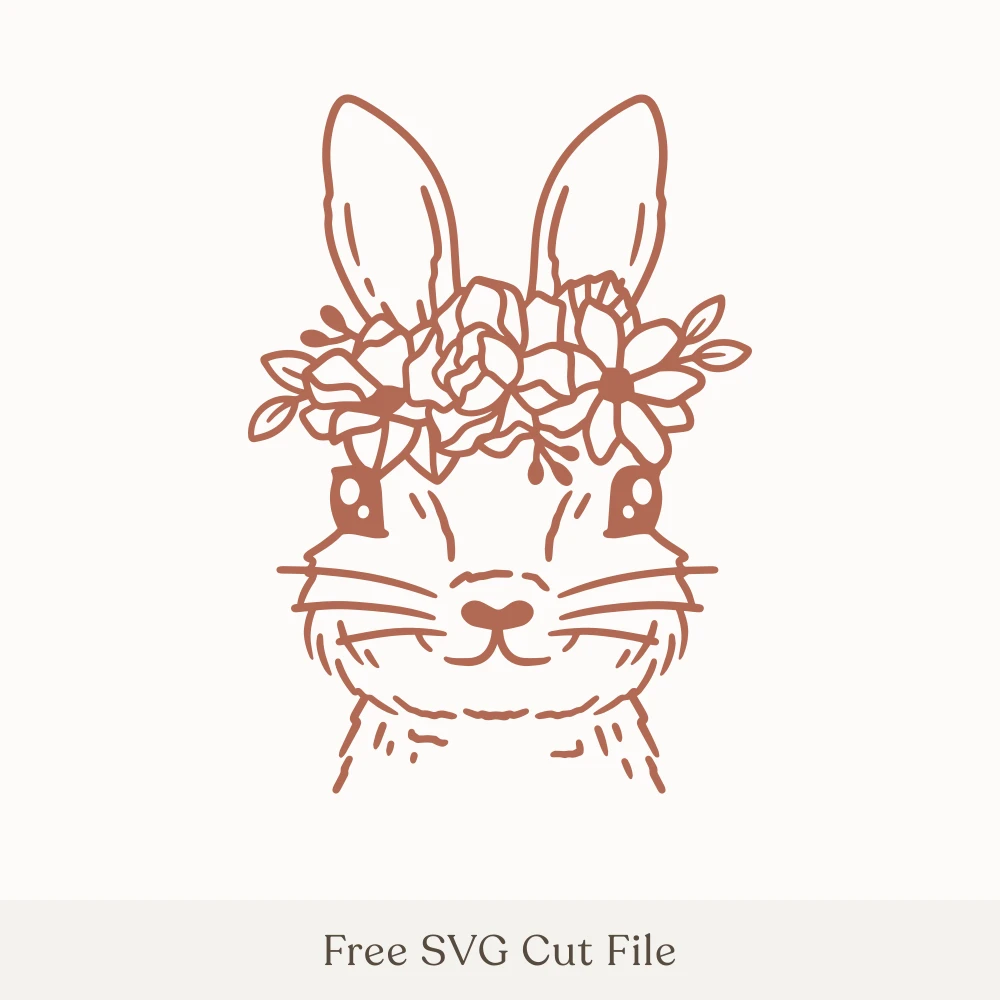 Bunny Face With Flower Crown