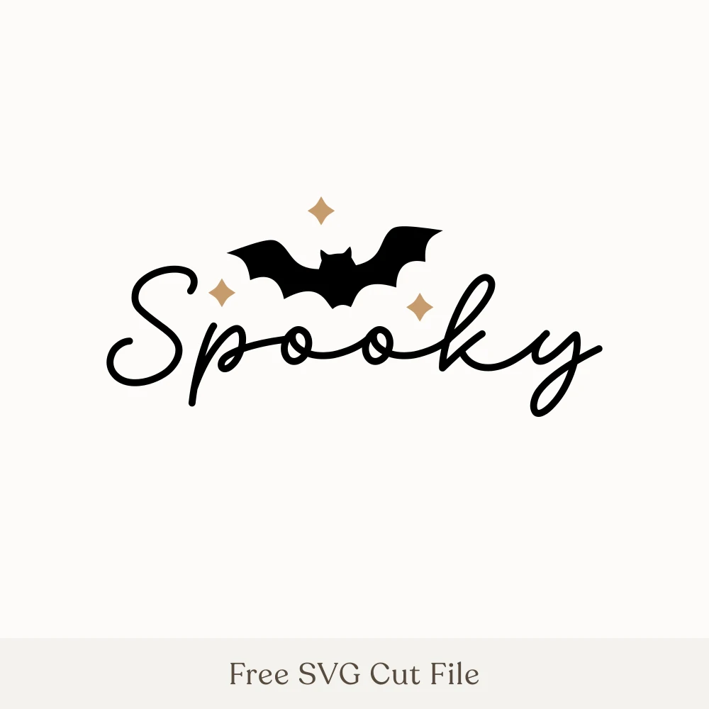 Spooky With Bat and Sparkles