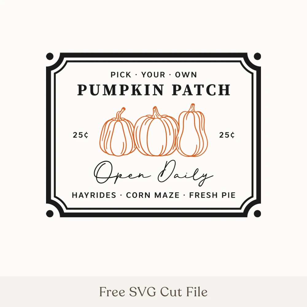 Pick Your Own Pumpkin Patch Sign