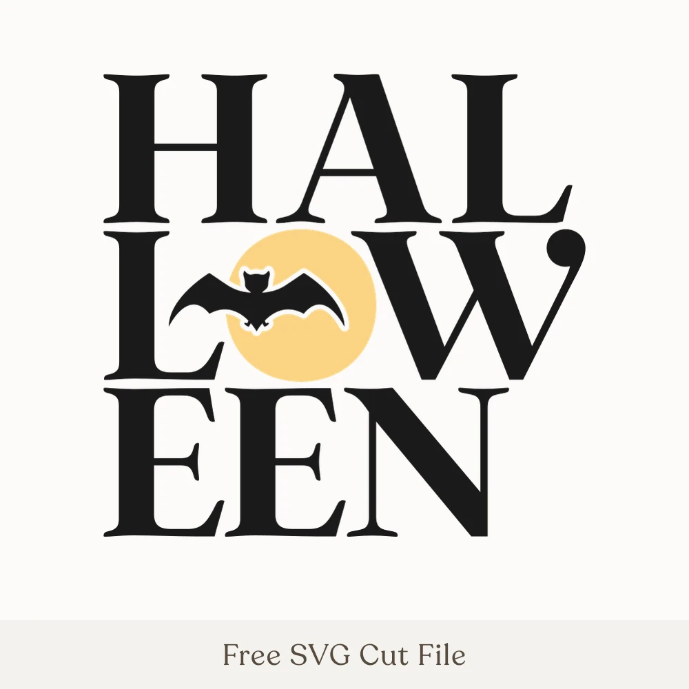 Halloween Bat and Full Moon