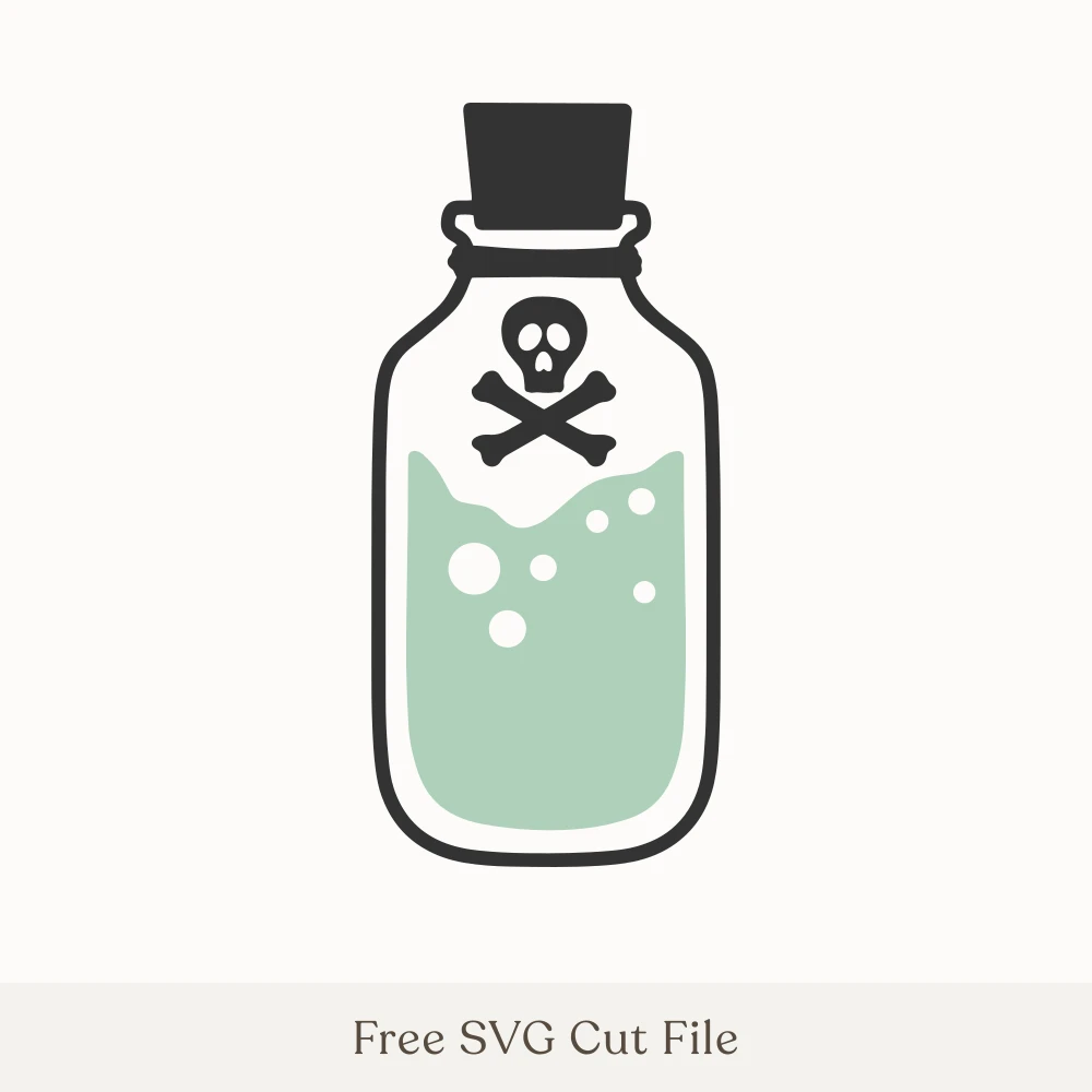 Poison Bottle With Skull and Crossbones