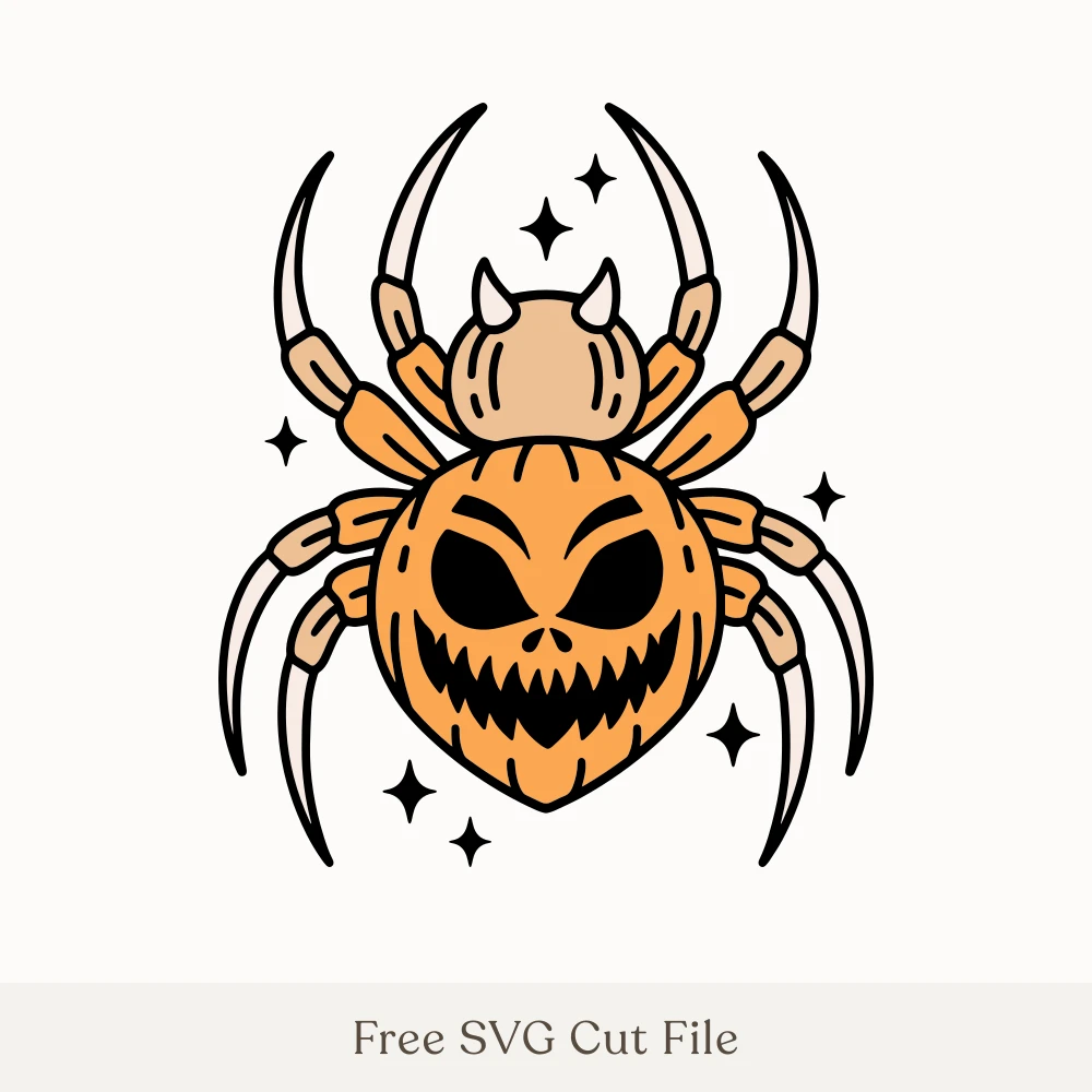 Halloween Jack-O'-Lantern Spider