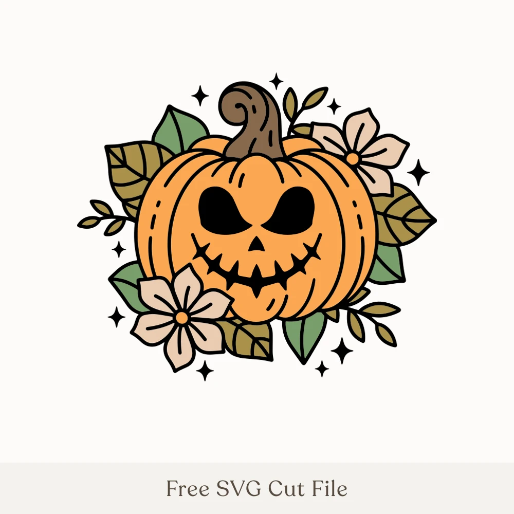 Floral Jack-O'-Lantern