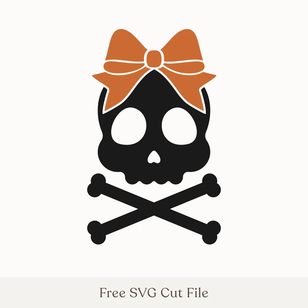 Girly Skull and Crossbones With Bow