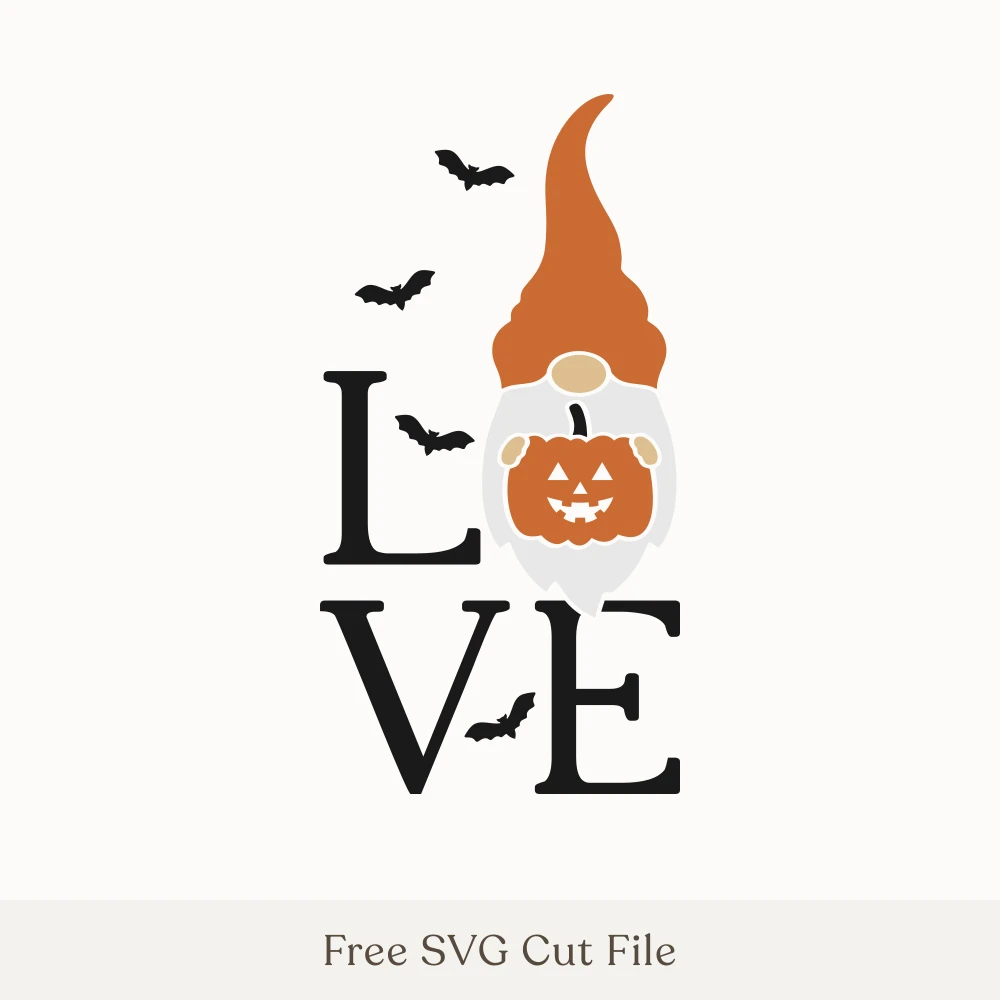Halloween Gnome Love With Jack-o'-Lantern