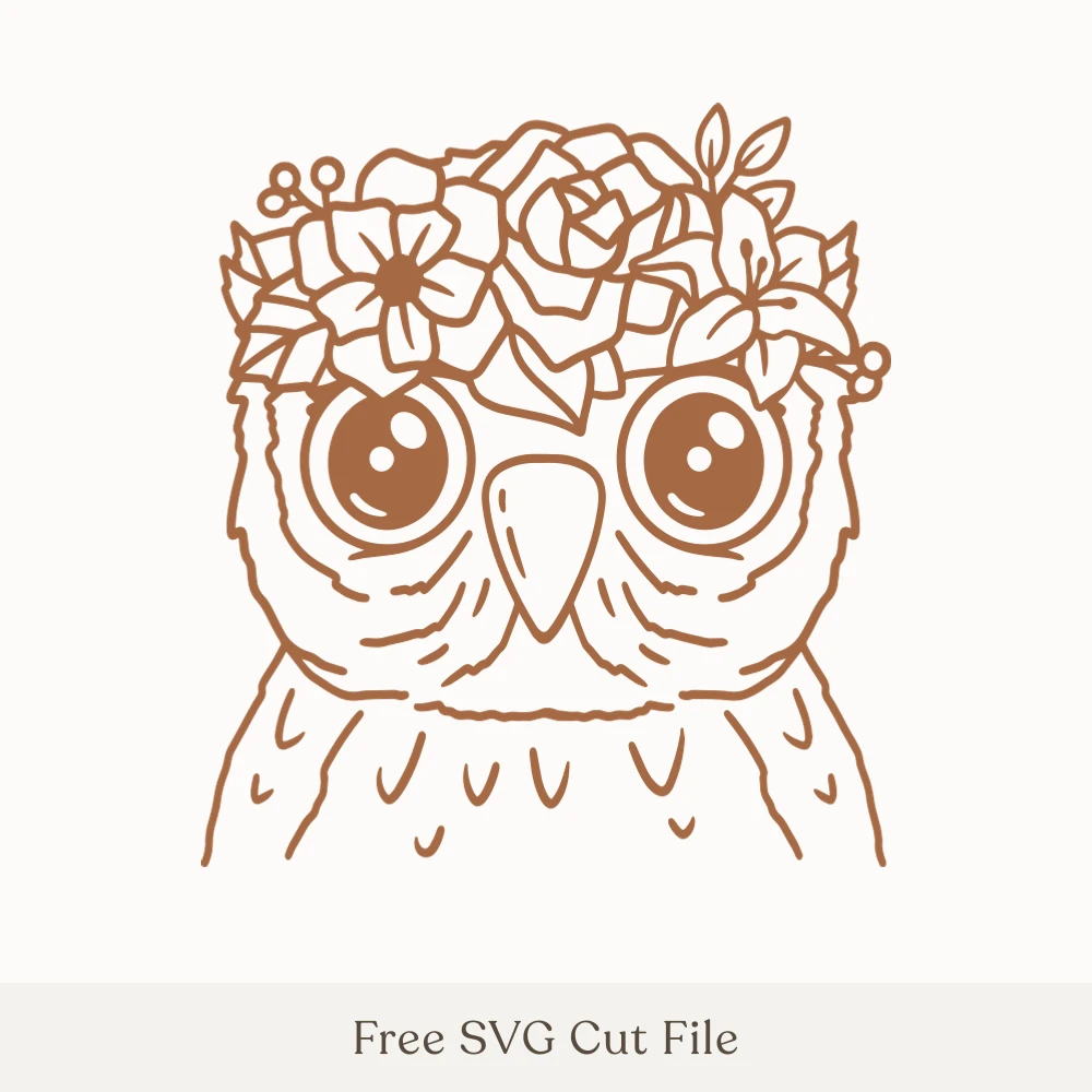 Owl With Flower Crown