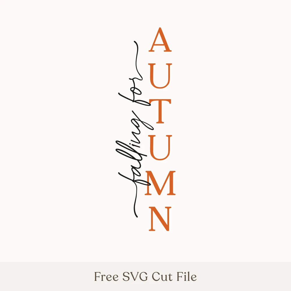 Falling For Autumn Vertical Sign