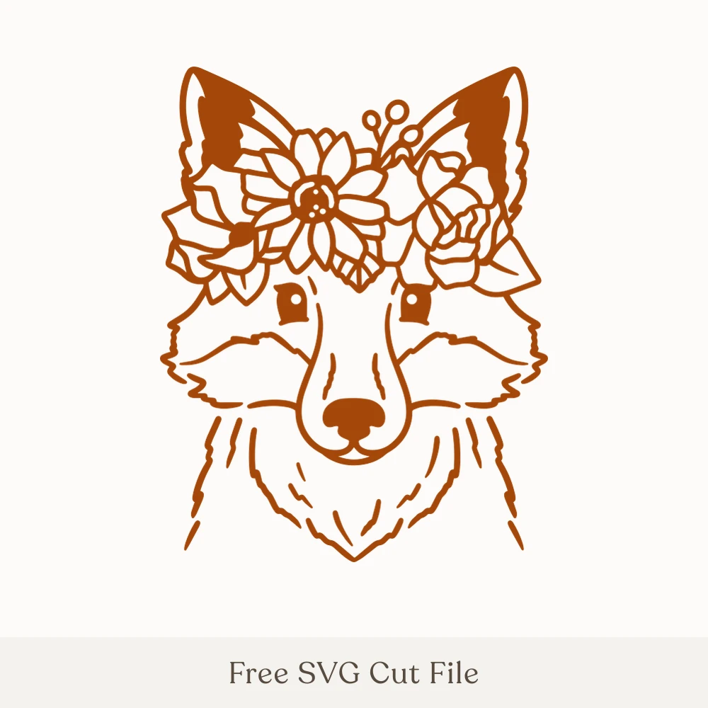 Fox With Flower Crown