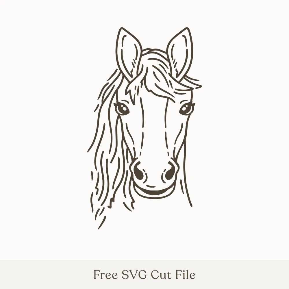 Horse Head Line Art
