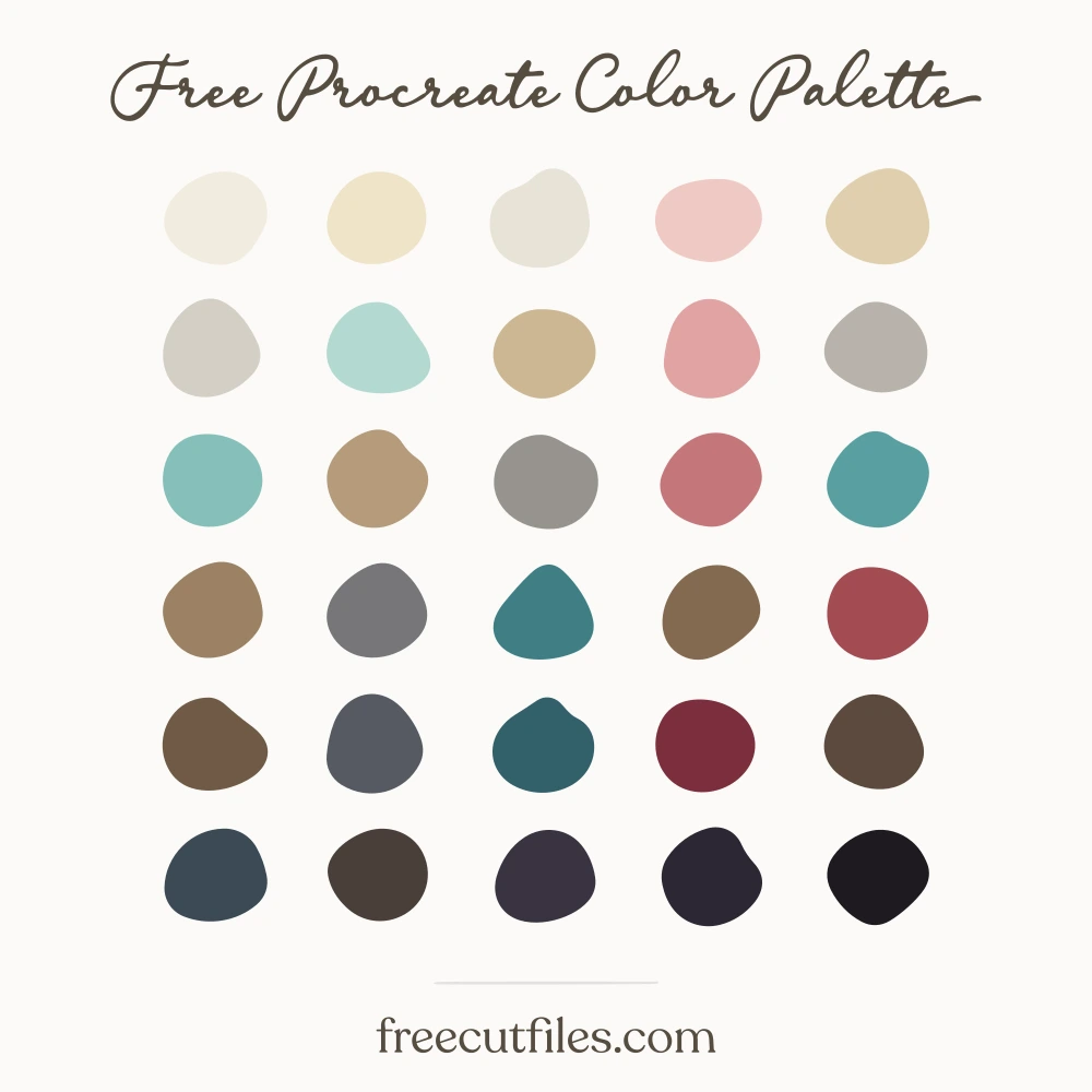 Attic Glass Ornaments color palette, 30 colors